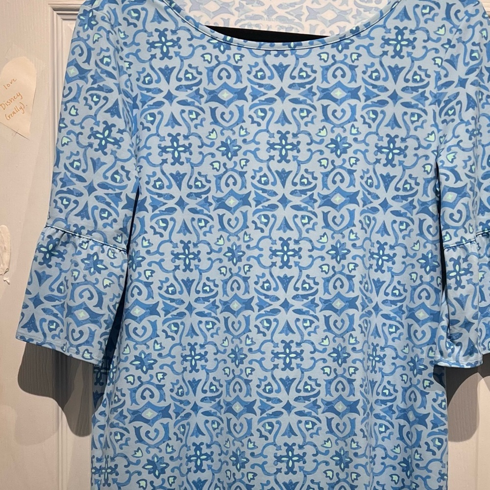 Southern Tide Blue Coastal Dress Medium Performance Collection - Picture 4 of 11